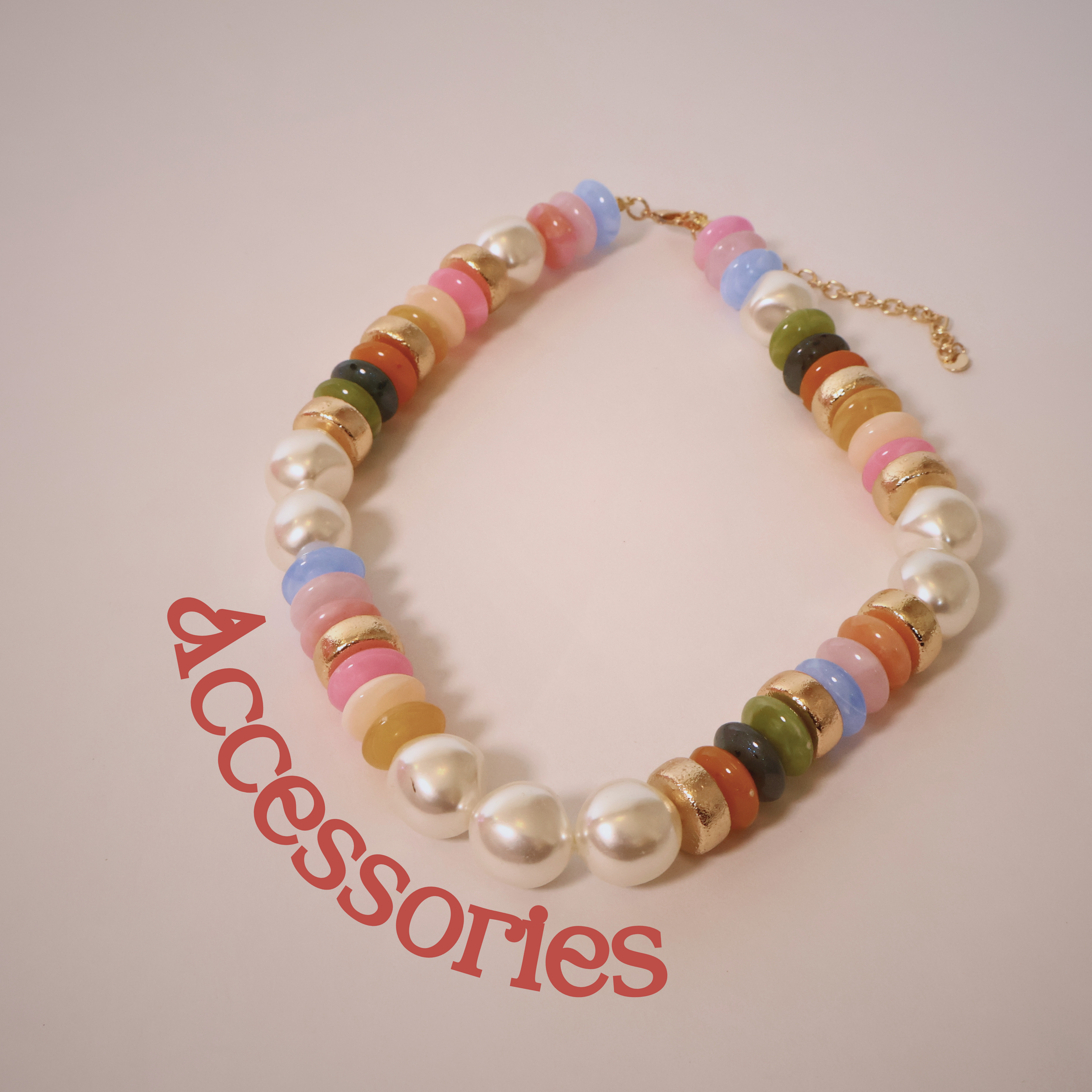 Photo of the beaded posie necklace to link to our accessories category